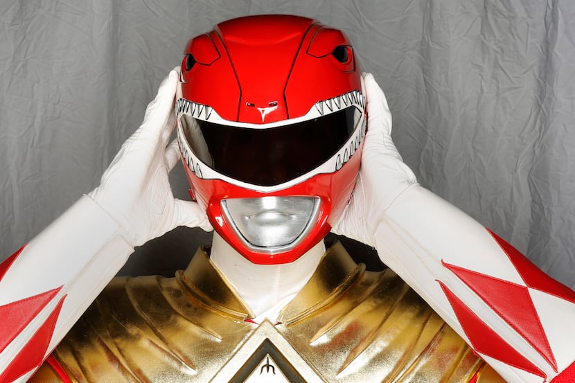 Martial arts instructor Kevin Nevels, of Coppell, as the Red Power Ranger at Fan Expo Dallas...