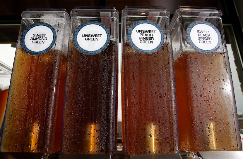 HTeaO offers more than 20 flavors of iced tea, some sweetened and some unsweetened.