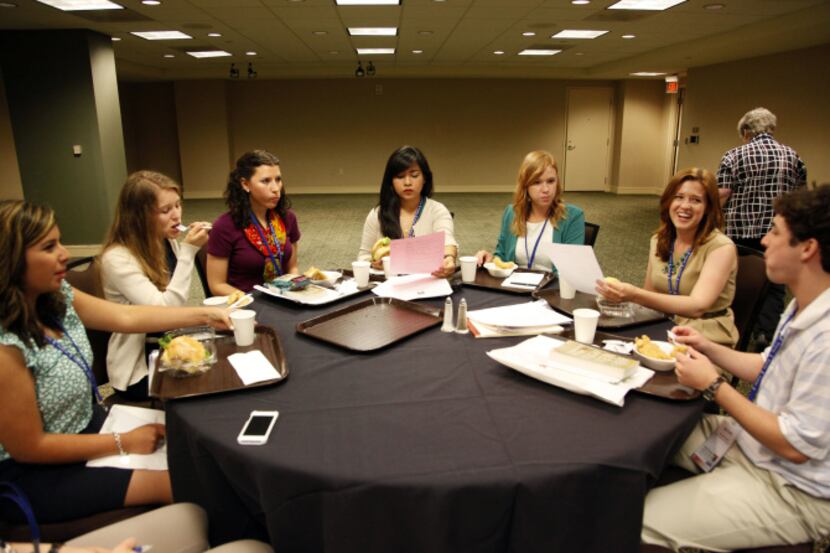 National Right to Life Academy participants meeting after Gov. Rick Perry's speech included...