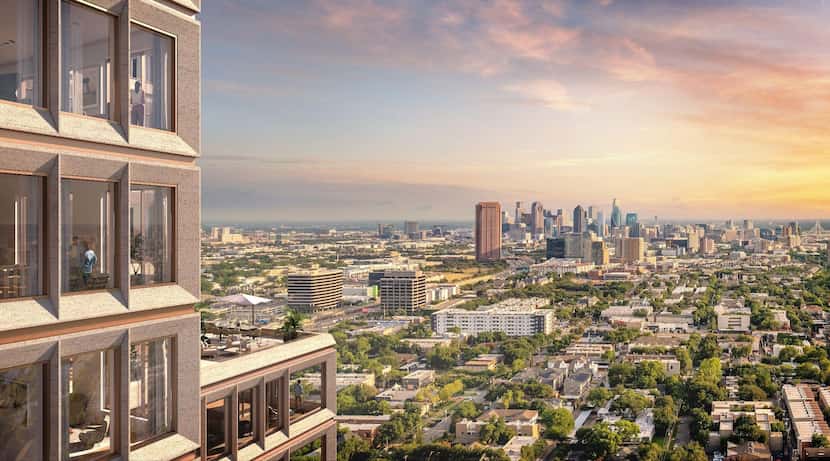The Knox Residences will overlook the Park Cities and Uptown Dallas.