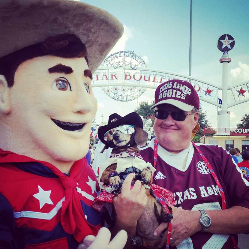 On Fair Park's Lone Star Boulevard, little Big Tex posed with his many fans -- including a...