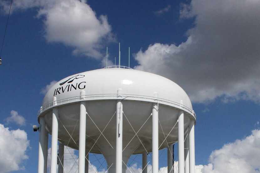 The City of Irving's water tower.