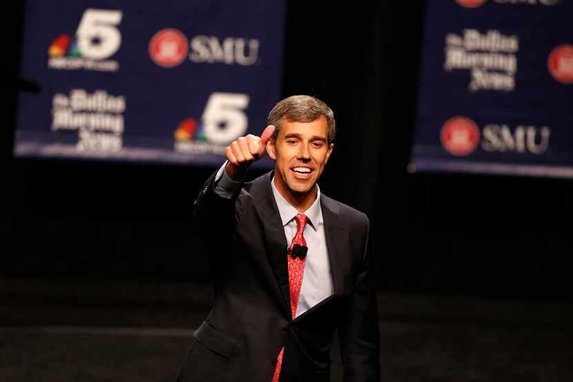 U.S. Rep. Beto O'Rourke,  D-El-Paso, debated Republican U.S. Sen. Ted Cruz at McFarlin...