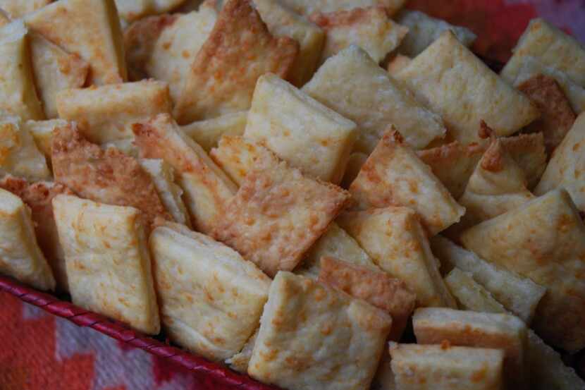 Easy make-at-home cheese crackers.