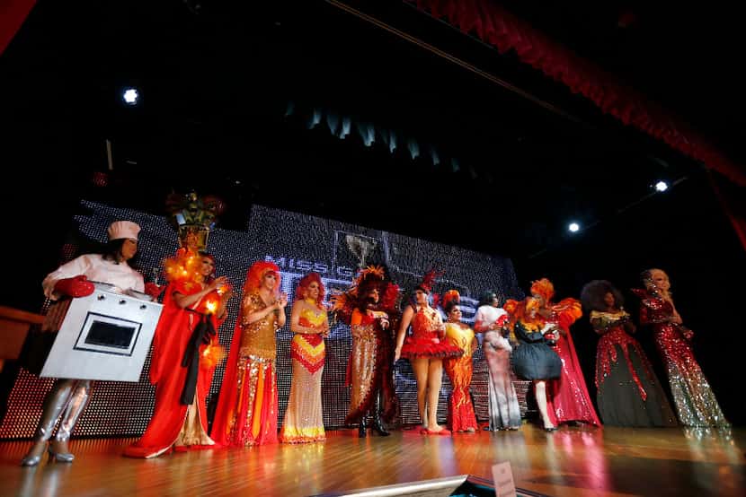 To compete in the presentation category, contestants interpret the theme of Queens on Fire...