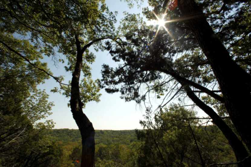 The West Rim Trail affords scenic views at the Dogwood Canyon Audubon Center in Cedar Hill....