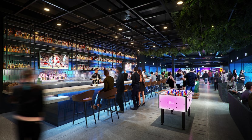 TOCA Social's planned three-story, 56,000-square-foot building will be packed with four bars...