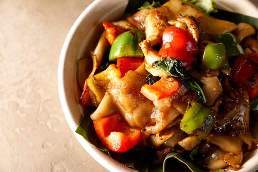 Drunken noodles is one of the most popular dishes at CrushCraft Thai Eats in Dallas. The...