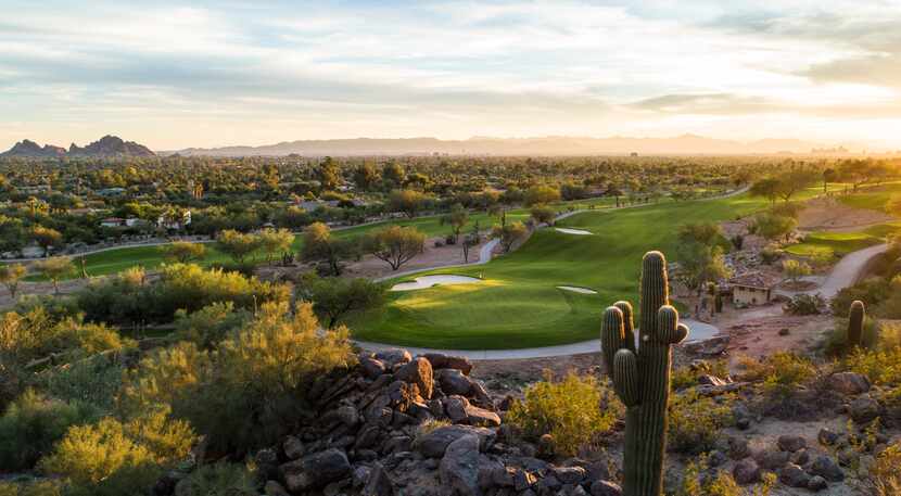 Hole 15 offers a panoramic view at The Phoenician, which is among the Phoenix-area hotels...