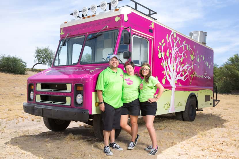 Team Guava Tree's Mariah Dobson, Pam Perez and Onel Perez in Lake Havasu City, Arizona, as...