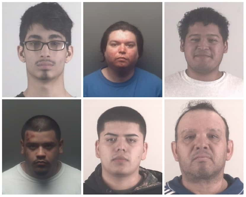 Top row: Marcus Beavers, Jose Garcia, Cristhian Molina. Bottom row: Abel Morales, Edgar...