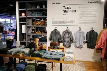 Men's clothing area including clothes with Texas brands at the Market by Macy's in Southlake...