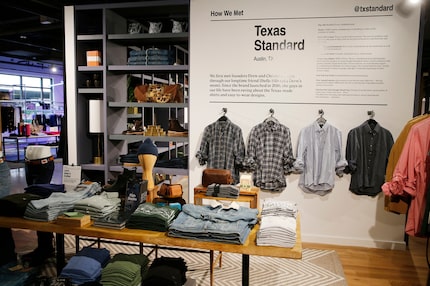 Men's clothing area including clothes with Texas brands at the Market by Macy's in Southlake...