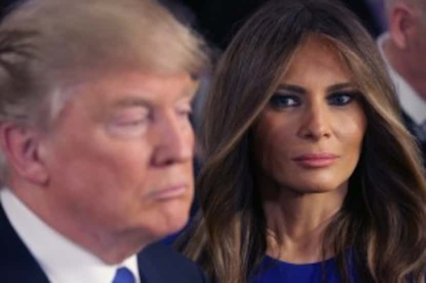  Donald Trump and his wife, Melania, after a debate in Detroit. (Getty Images)
