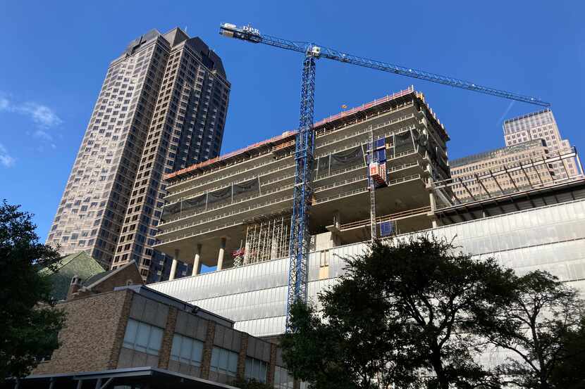 One of Dallas' new hotel projects is the 283-room JW Marriott Hotel under construction on...