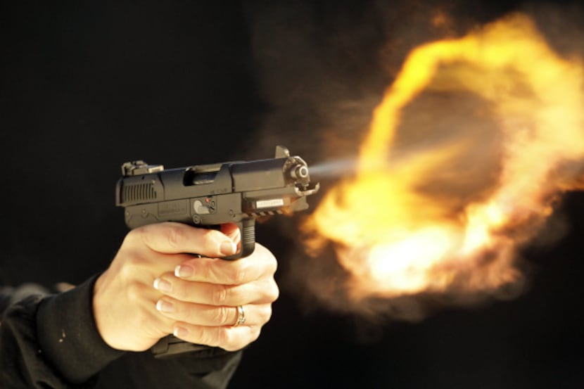 The FN Five-seven single-action semiautomatic pistol, being fired here by former federal...