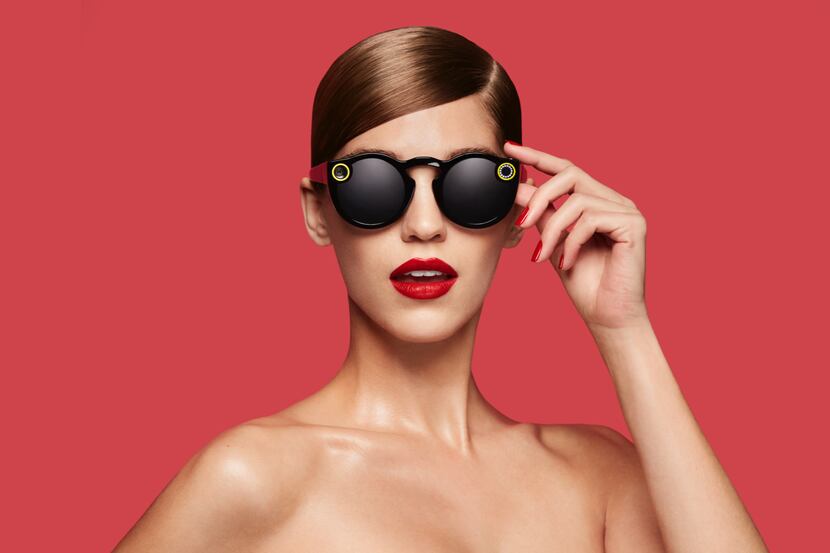 This undated image courtesy of Snap Inc. shows the company's Spectacles video-catching...
