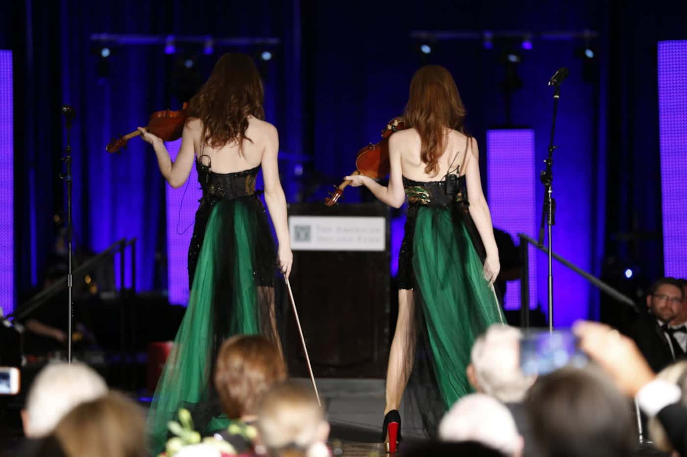 Duo Sephira performs onstage during Emerald Ball at The Fairmont Hotel, in Dallas, Saturday,...