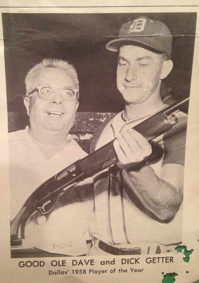 From an old program kept in Dick Getter's scrapbook, the hitter and Dave Goldstein 