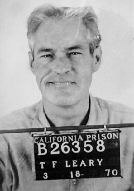 Timothy Leary's mugshot after he was arrested for possessing two marijuana cigarettes in...