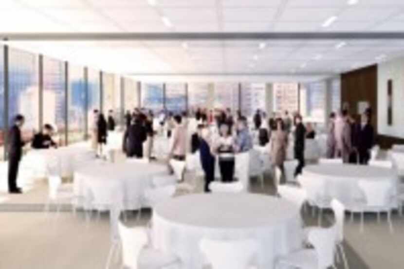  A rendering of the rooftop special events space in the renovated records building. Image...