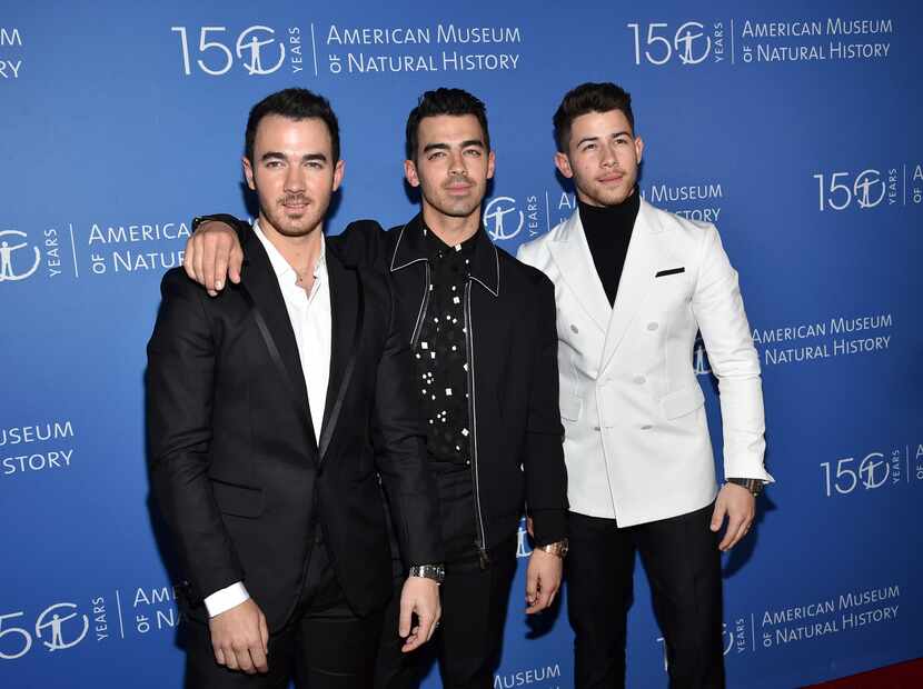The Jonas Brothers, from left, Kevin Jonas, Joe Jonas and Nick Jonas attend the American...