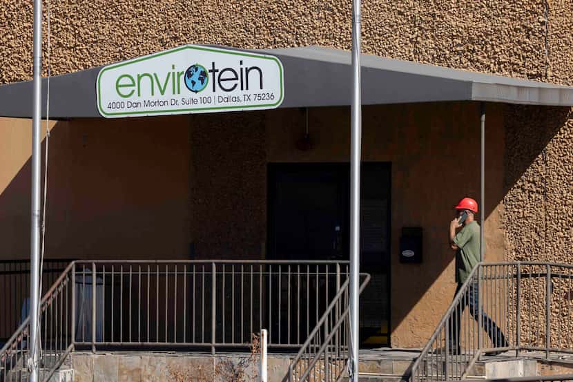 The exterior of Envirotein in Dallas on Monday, Oct. 16, 2023. The facility with a...