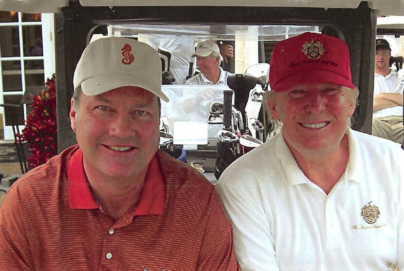 Tom Bennison, ClubCorp senior Vice President, left, with Donald Trump at Trump International...