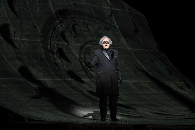 Barry Banks performs as the Astrologer during the Dallas Opera dress rehearsal of 'The...