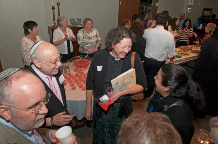 
Arny Felner, second from left, with Congregation Beth Torah, and the Rev. Debra Hobbs...