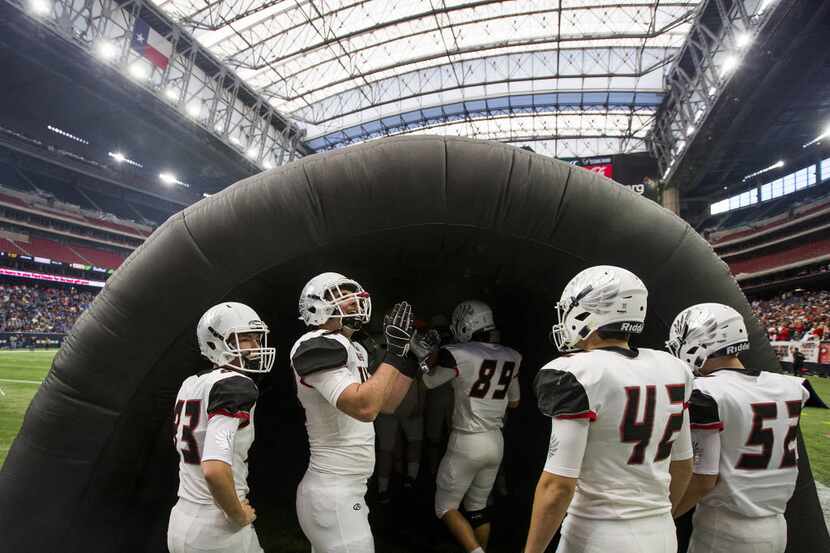 Argyle players wait to take the field before the Class 4A Division I state championship...