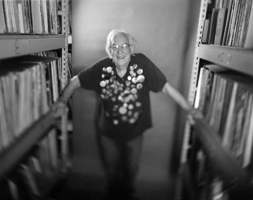 Bill Wisener, of Bill's Records, at his store on South Lamar in 2015.