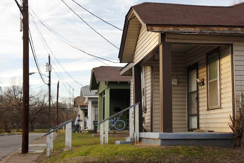 Homes in the Frazier Courts neighborhood in Dallas.