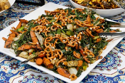 From the kitchen at Frito Lay North America headquarters: charred carrot and bok choy bowl...