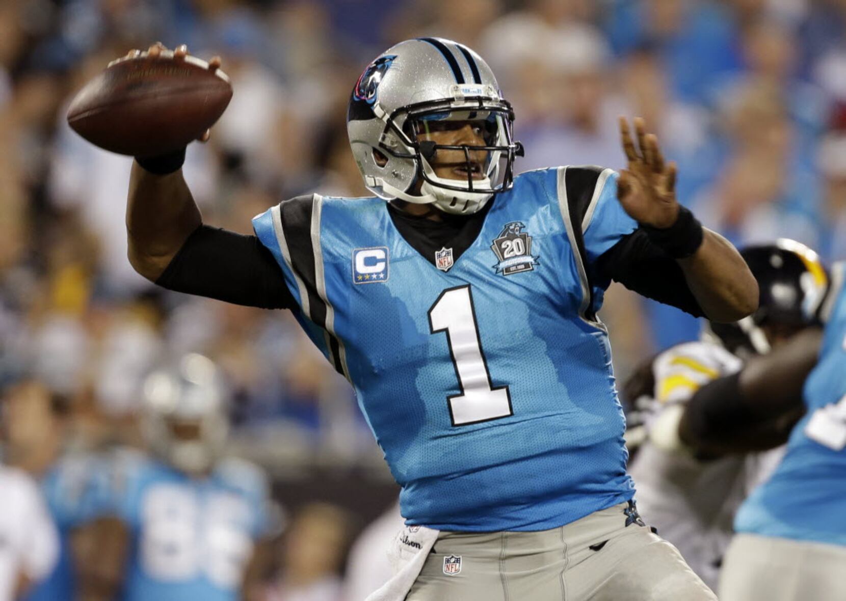 Carolina Panthers: Cam Newton Gets Hit, Foul on Him