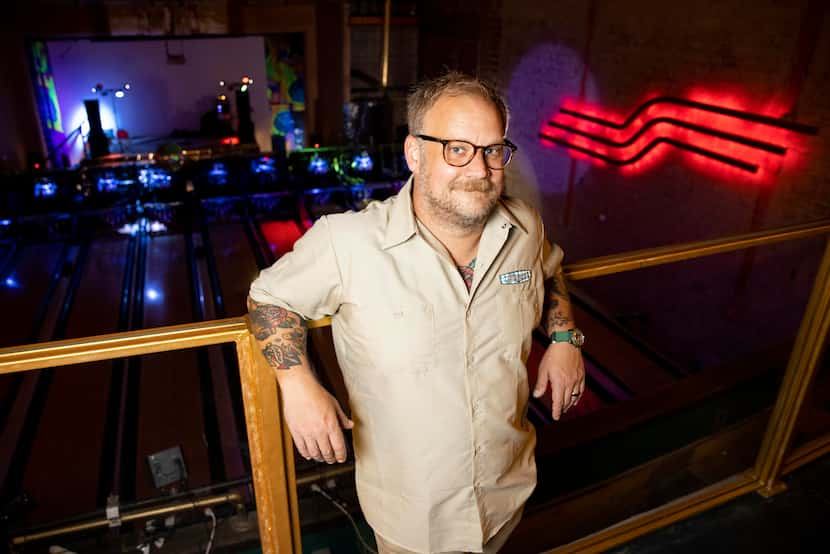 Moody Fuqua poses in Bowlski's mezzanine in May. A veteran of the local music scene, he's...