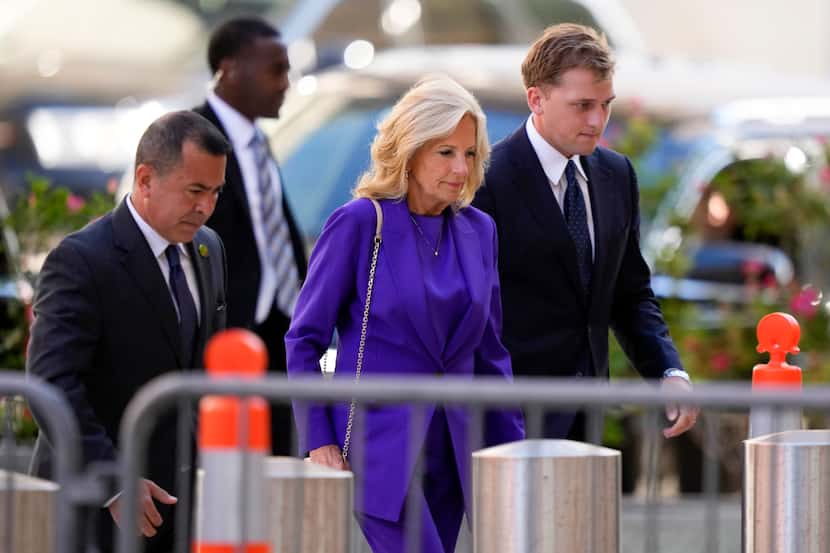 First lady Jill Biden arrives ahead of Hunter Biden's trial at federal court in Wilmington,...