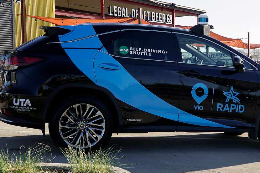 The city of Arlington, May Mobility, Via Rideshare and UTA unveiled its Autonomous vehicle...