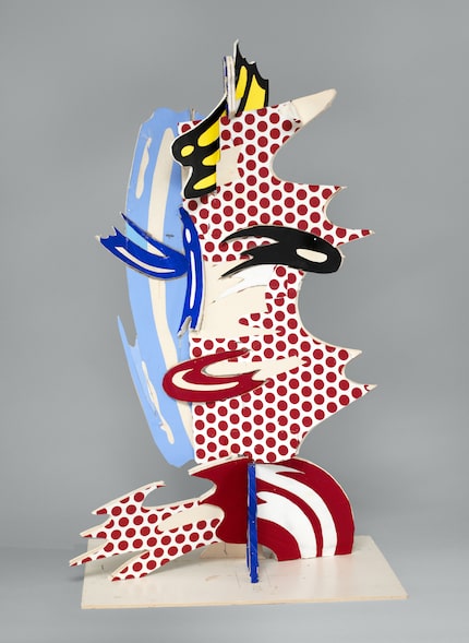 Roy Lichtenstein (American, 1923-1997), Barcelona Head (Maquette), c. 1987. Cut painted...