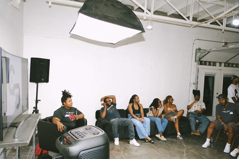 CD Club members discuss Frank Ocean's "Blonde" album at CreatrVerse in Dallas' Design...