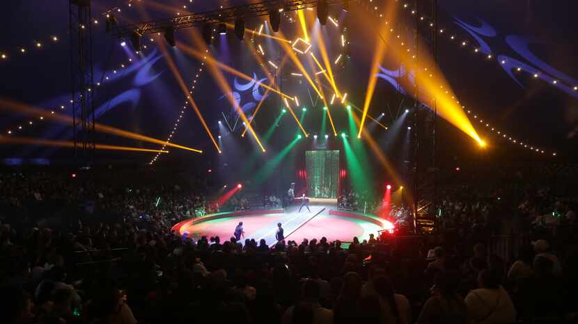 Circus Vazquez hired 16 acrobats and dancers from a Kyiv troupe for its two traveling spring...