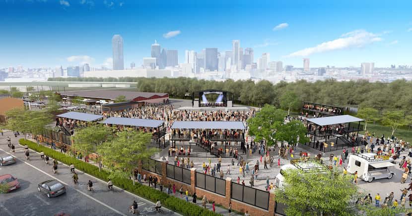Architectural renderings show proposed plans for the Longhorn Ballroom compound in Dallas,...