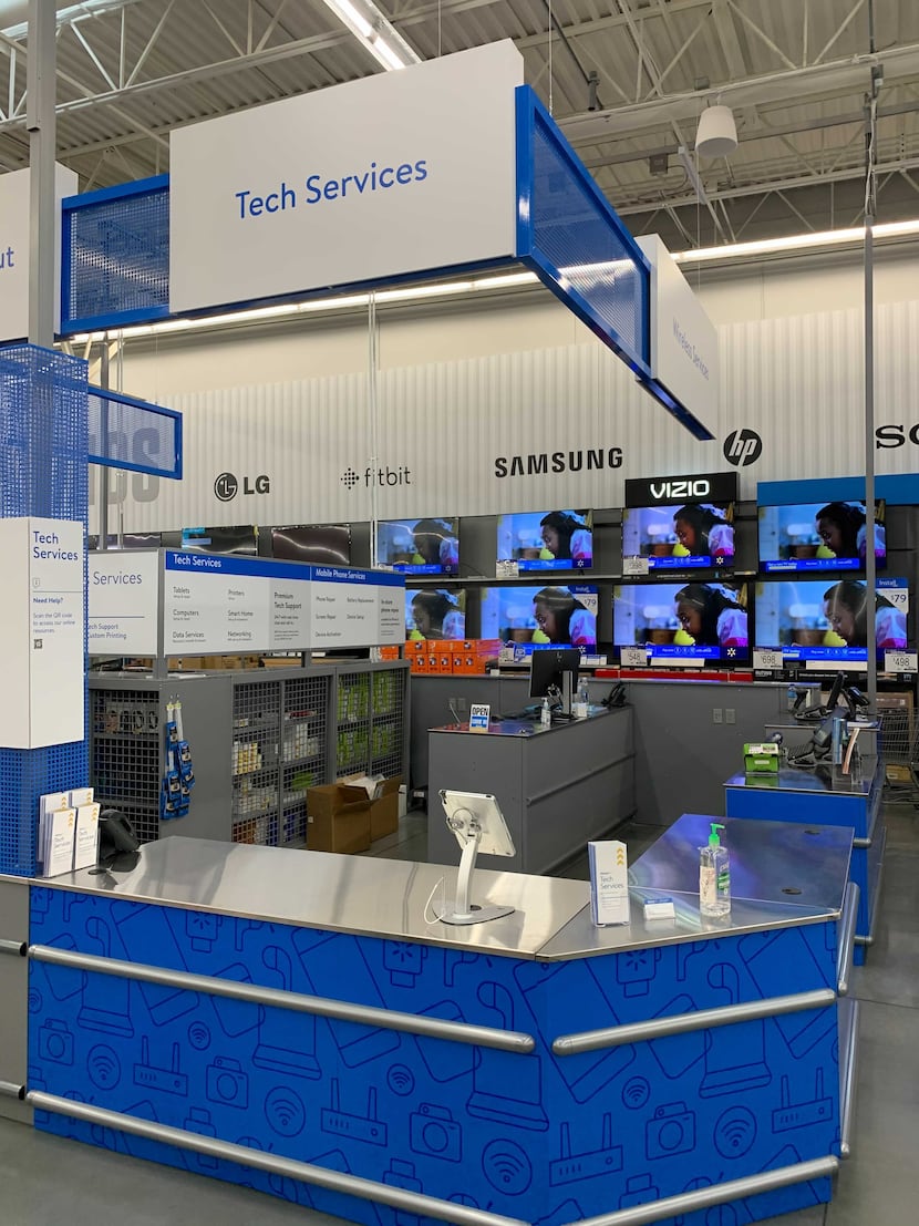 Walmart is using four Dallas-area stores to pilot a Tech Services kiosk program.
