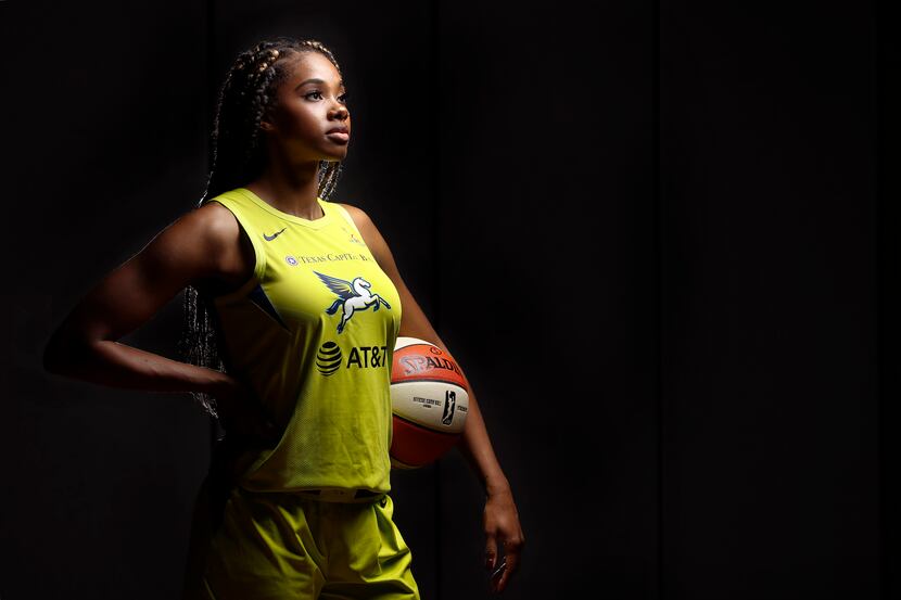 FILE - Dallas Wings guard Tayler Hill poses for a photo during media day at the College Park...