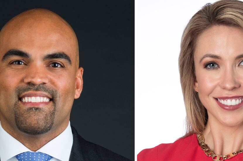 Rep. Colin Allred, left, D-Dallas, is defending the District 32 seat in Congress against...