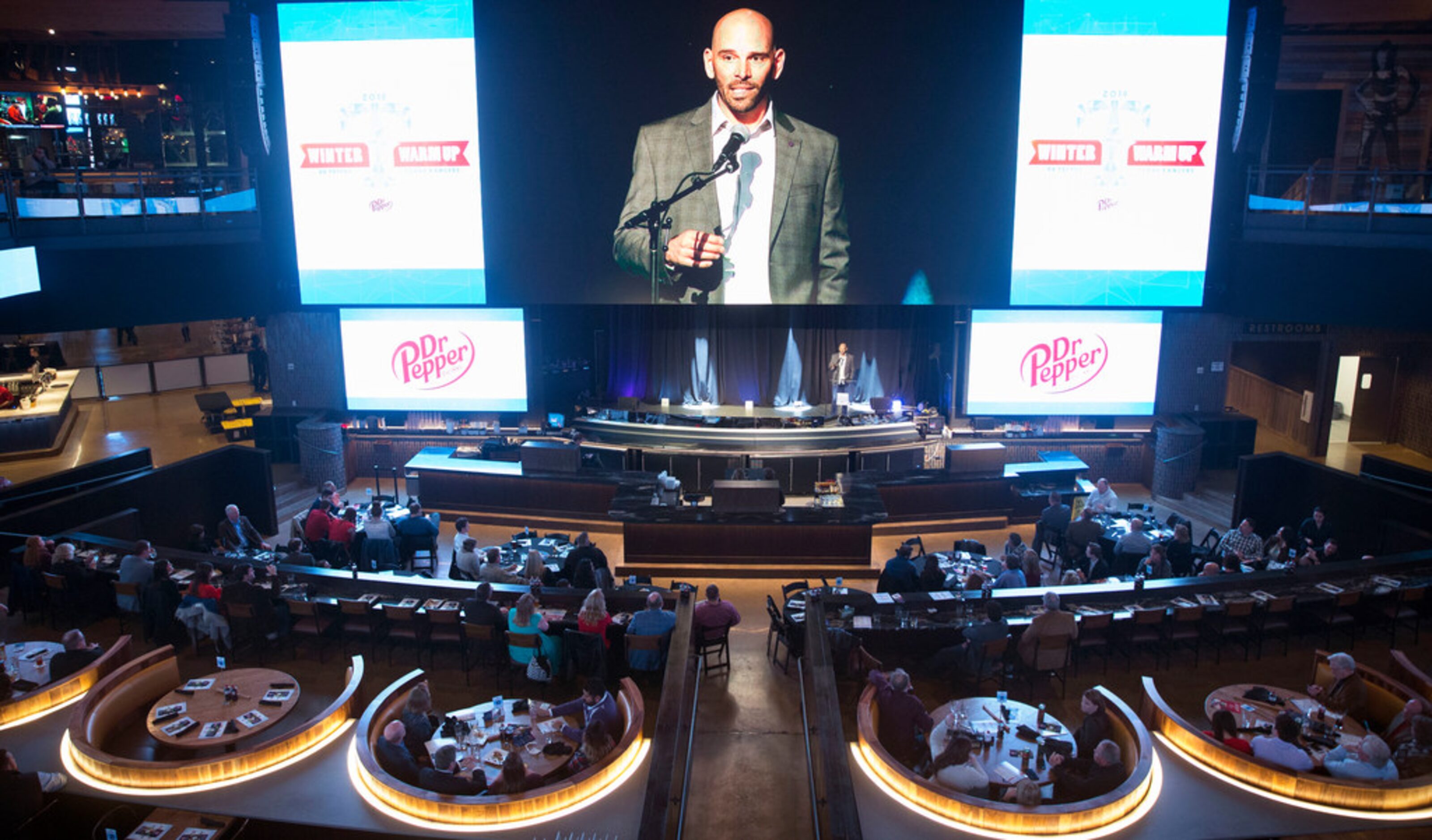 Texas Rangers manager Chris Woodward delivers remarks during the 2019 Dr. Pepper Texas...