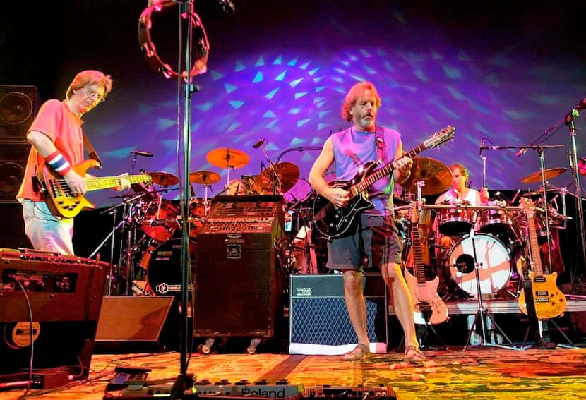FILE - In this Aug. 3, 2002 file photo, The Grateful Dead, from left, Phil Lesh, Bill...