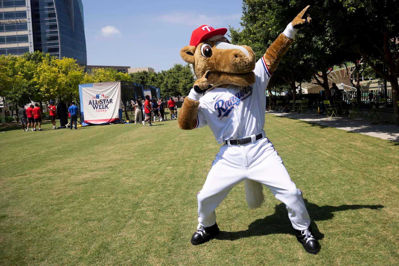 Rangers Captain poses for a photo as MLB and the Texas Rangers host a sneak preview of the...