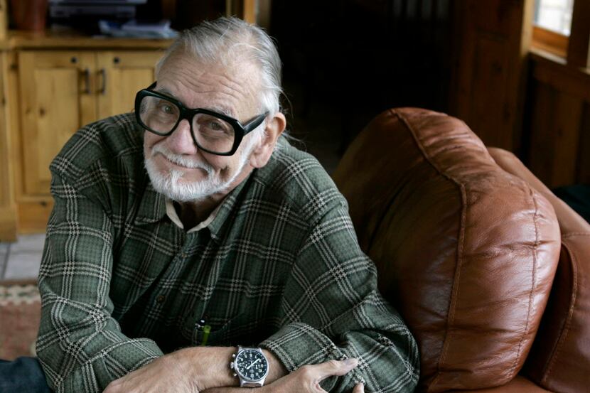 Director and writer George Romero poses for a photograph while talking about his film "Diary...