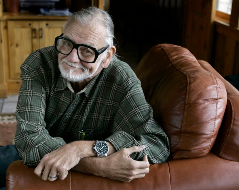 Director and writer George Romero poses for a photograph while talking about his film "Diary...